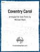 Coventry Carol piano sheet music cover